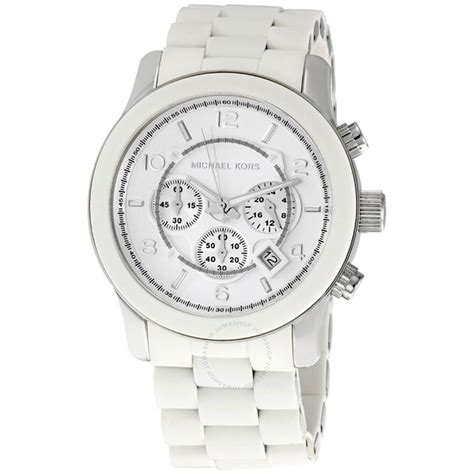 michael kors men s mk8108|Michael Kors Runway White Chrono Unisex Watch MK8108.